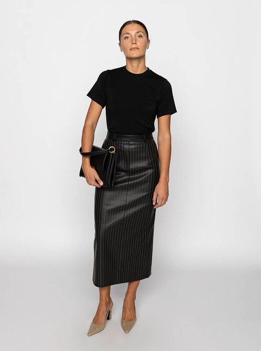 IRINA FAUX LEATHER SKIRT