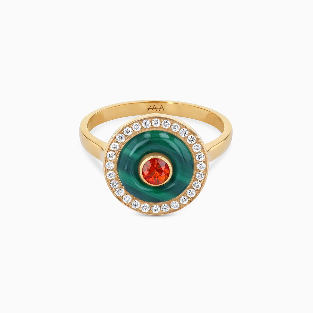 BOHO EARTH RING MEDIUM MALACHITE
