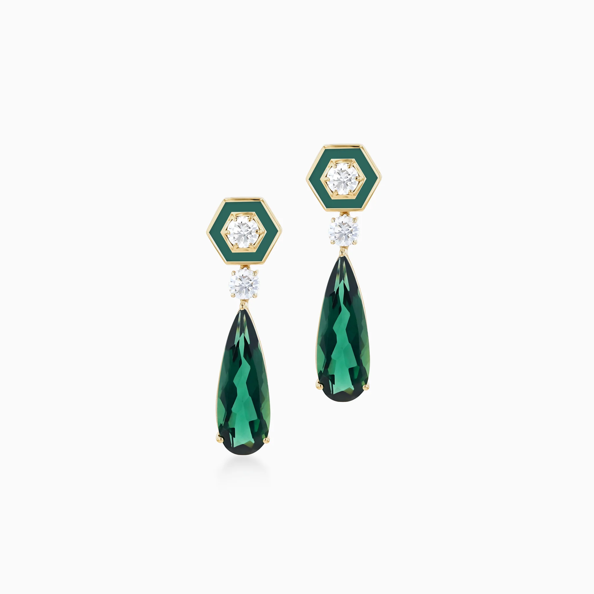CLASSIX EARRINGS GREEN AMETHYST
