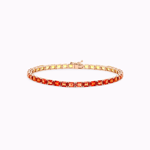 CLASSIX SAPPHIRE TENNIS BRACELET ORANGE