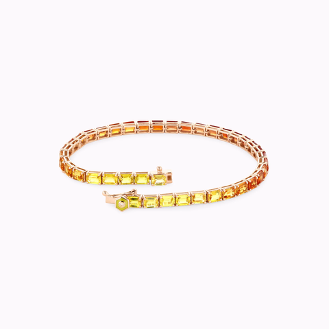 CLASSIX SAPPHIRE TENNIS BRACELET ORANGE