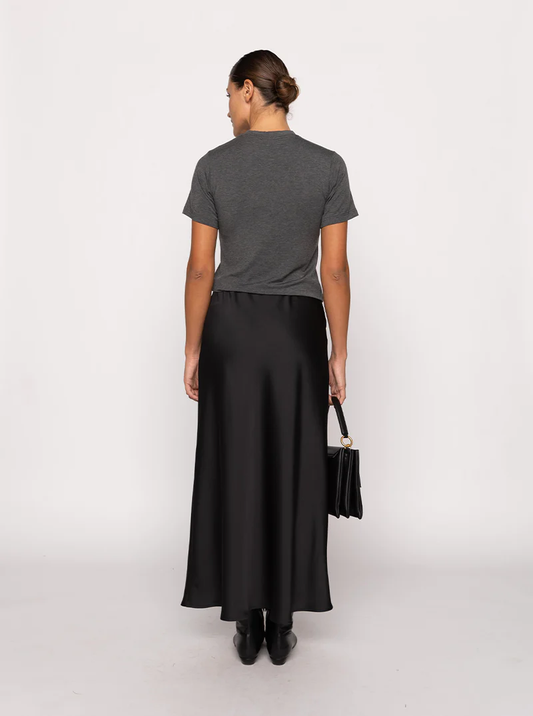 RABEA BLACK COMFY SKIRT