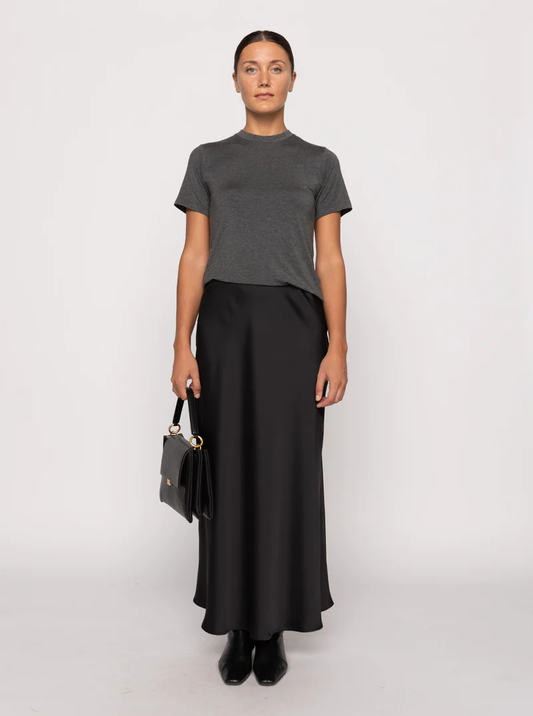 RABEA BLACK COMFY SKIRT